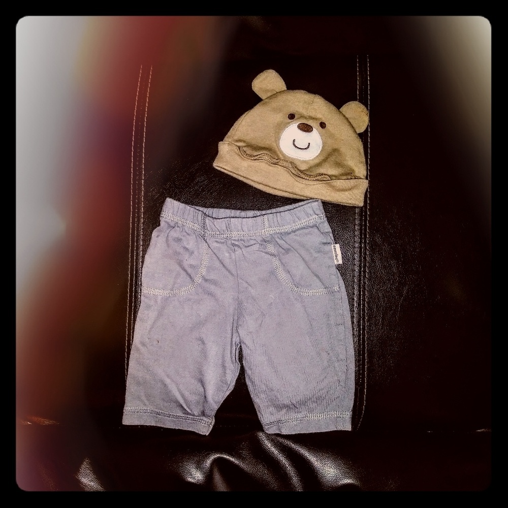 Cute Boys Newborn Pants/ Beanie Bear 🐻